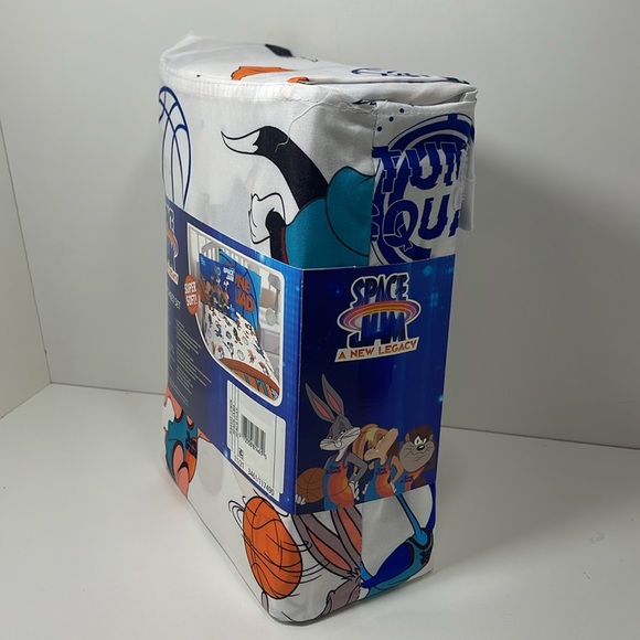 Space Jam A New Legacy Vibrant Printed Super Soft Twin Sized Bed Sheet Set - Picture 6 of 8